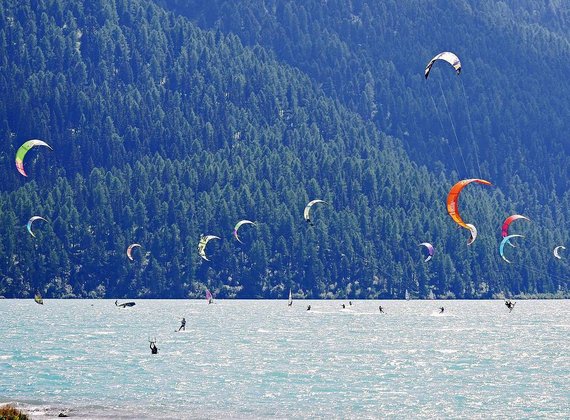 Kitesurfen am Reschensee - 5-Sterne-Hotel bei Meran